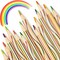 30 Pieces Rainbow Colored Pencils, 4 Color in 1 Rainbow Pencil for Kids, Assorted Colors for Drawing Coloring Sketching Pencils for Party Bags, Kids Gifts, Bulk, Pre-sharpened